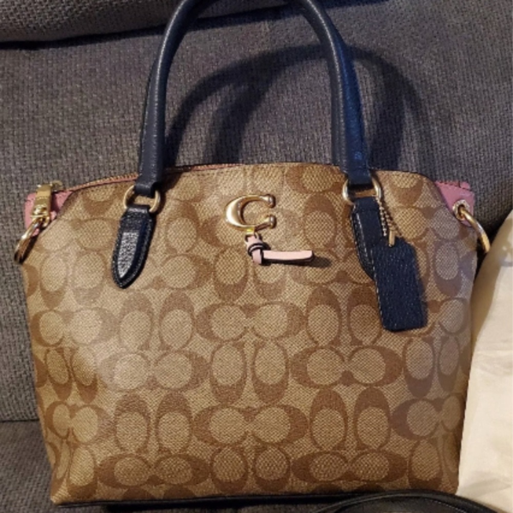 Coach Remi Satchel In Signature Canvas Im/Khaki/ Midnight Multi